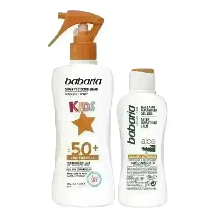 Jag Couture London Fashion Babaria Sun Kids Sunscreen Lotion Water Resistant Spf50 Spray 200ml Set 2 Pieces