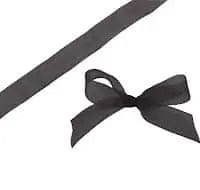 Jag Couture London Fashion Black Organza Woven Edge Ribbon