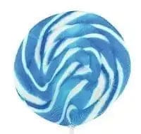 Jag Couture London Fashion Blueberry Flavoured Blue And White Swirl Lollipops In Display