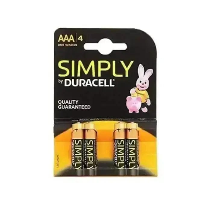 Jag Couture London Fashion Duracell Simply Alkaline Batteries AAA LR06 / MN2400 4 Units