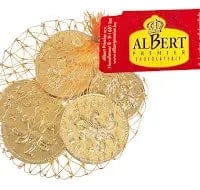 Jag Couture London Fashion Gold Foiled Uk Milk Chocolate Coins In Net