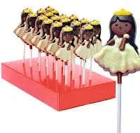 Jag Couture London Fashion Hand Decorated Chocolate Princess Lollipops In Display