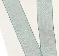 Jag Couture London Fashion Hunter Green Organza Woven Edge Ribbon