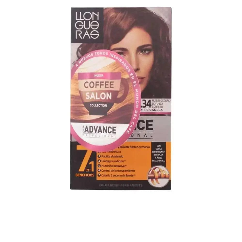 Jag Couture London Fashion Llongueras Color Advance Coffee Salon Collection Hair Colour 6.34 Dark Golden Copper Blond