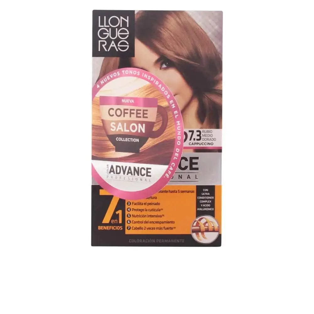 Jag Couture London Fashion Llongueras Color Advance Coffee Salon Collection Hair Colour 7.3 Medium Golden Blond