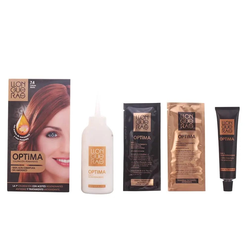 Jag Couture London Fashion Llongueras Optima Permanent Hair Colour Ammonia Free 7.4 Medium Copper