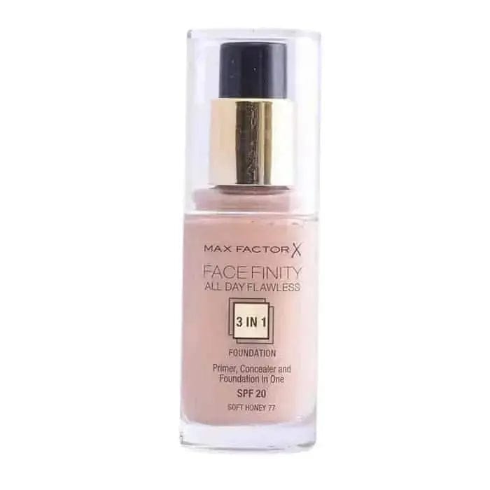 Jag Couture London Fashion Max Factor Facefinity 3 In 1 Primer, Concealer And Foundation Spf20 77 Softhoney 30ml