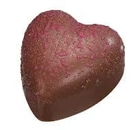 Jag Couture London Fashion Rhubarb Heart - Milk Chocolate With A Rhubarb Filling And Pink Sparkle 12.5G