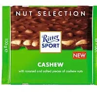 Jag Couture London Fashion Ritter Sport Milk Chocolate With Salted Cashews Bar