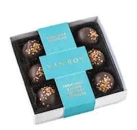 Jag Couture London Fashion Seriously Salted Caramel Truffles In 9 Choc Grey Base With Cello Lid