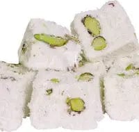 Jag Couture London Fashion Sultan Turkish Delight - Caramel Flavoured Turkish Delight With Pistachio Rolled In Coconut