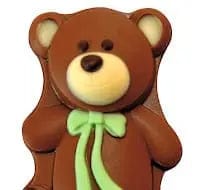 Jag Couture London Fashion Ted The Teddy Bear - Decorated Solid Milk Chocolate - Appr 29Pcs