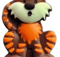 Jag Couture London Fashion Tommy The Tiger - Decorated Solid Milk Chocolate - Appr 38Pcs