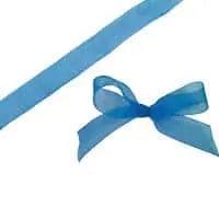 Jag Couture London Fashion Turquoise Organza Woven Edge Ribbon