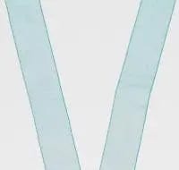 Jag Couture London Fashion Turquoise Organza Woven Edge Ribbon