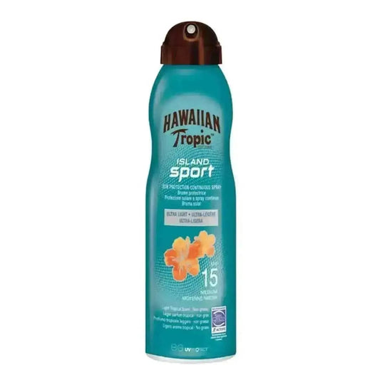 Jag Couture London Hawaiian Tropic Island Sport Sun Protection Continuous Spray Ultra Light Spf15 220ml