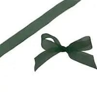 Jag Couture London Hunter Green Organza Woven Edge Ribbon