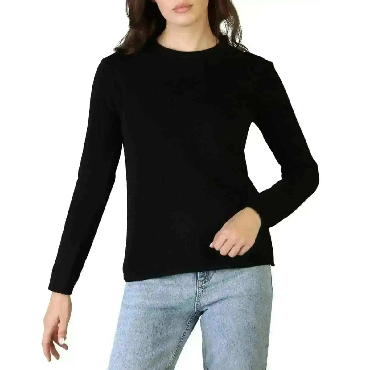 Jag Couture London L 100% Cashmere - C-NECK-W - Black