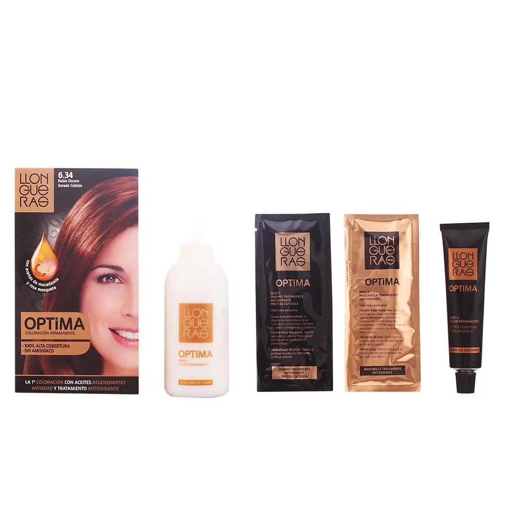 Jag Couture London Llongueras Optima Permanent Hair Colour Ammonia Free 6.34 Dark Golden Copper Blond