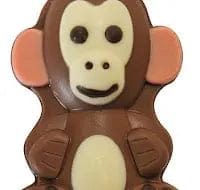 Jag Couture London Micky The Monkey - Decorated Solid Milk Chocolate - Appr 37Pcs