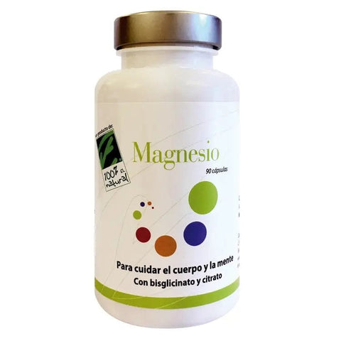 100% Natura Magnesio supplement in 180 capsules by Jag Couture London New York, showing the supplement bottle.