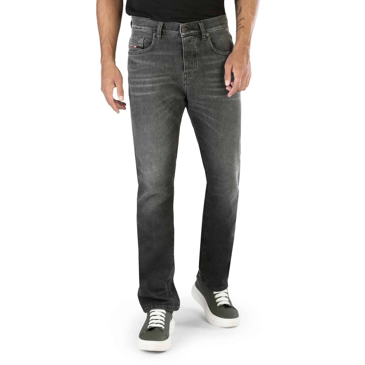 Diesel D-VIKER denim jeans by Jag Couture London, showing the fit and classic blue wash of the stylish men's jeans.