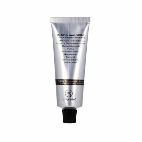 Jag Couture London 5punto5 Biotic Barrier 50ml skincare tube, featuring sleek packaging and product label.