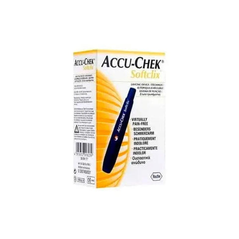 Accutrend Chek Softclix II lancet device pack by Jag Couture London New York, used for blood sampling and glucose testing.