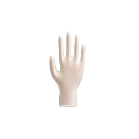 Pack of 100 medium-sized vinyl gloves by Jag Couture London New York, shown in a close-up image.