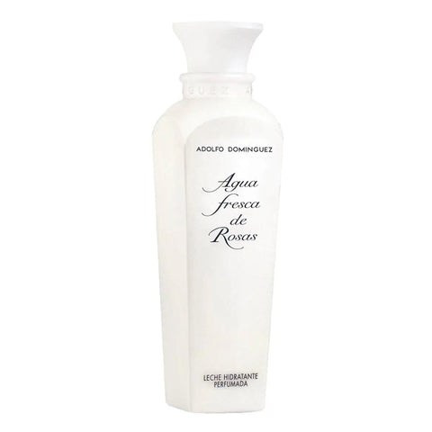 Adolfo Dominguez Agua Fresca De Rosas body lotion in a 500ml bottle, featuring floral and rose scent, by Jag Couture London New York