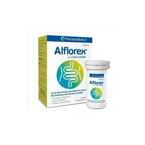Aflorex Irritable Bowel 30 tablets by Jag Couture London New York, close-up of the blister pack with tablets visible.