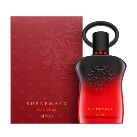 Afnan Supremacy Tapis Rouge Eau De Parfum 100ml spray bottle, luxurious fragrance design, from Jag Couture London New York.
