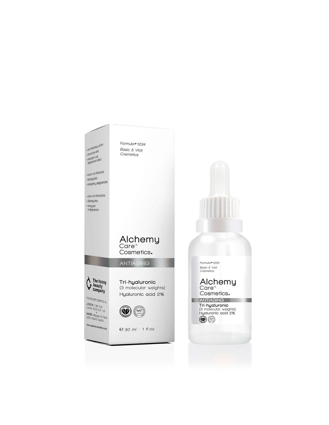 Jag Couture London - New York Alchemy Care Cosmetics Tri-Hyaluronic 2 Sérum Antiedad 30ml