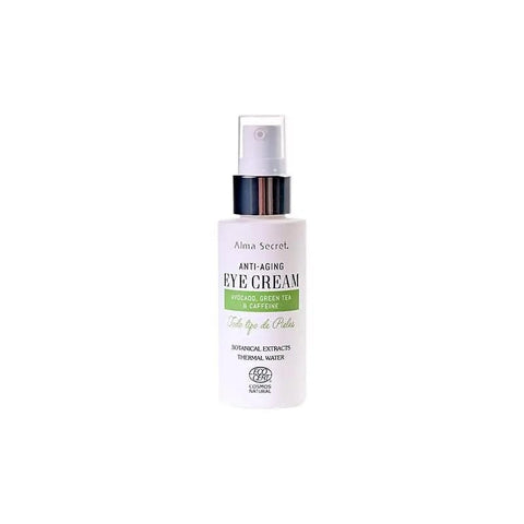 Jag Couture London Alma Secret Eye Cream with avocado, green tea, and caffeine for anti-aging and rejuvenation.