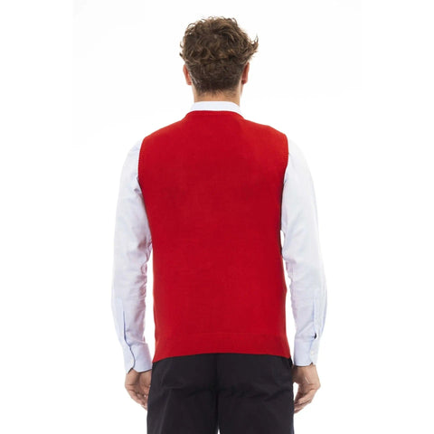 Jag Couture London Alpha Studio AU2202D_9002ROSSO red blazer, tailored fit with sleek lapels, shown on a mannequin.