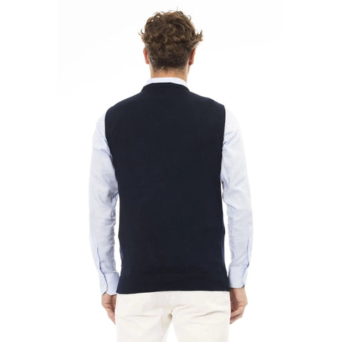Alpha Studio AU2202D navy and black blazer by Jag Couture London New York, tailored fit with stylish lapels.