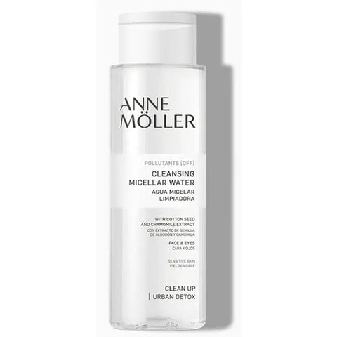 Anne Möller Clean Up Cleansing Micellar Water 400ml from Jag Couture London-New York, showing the bottle and label.