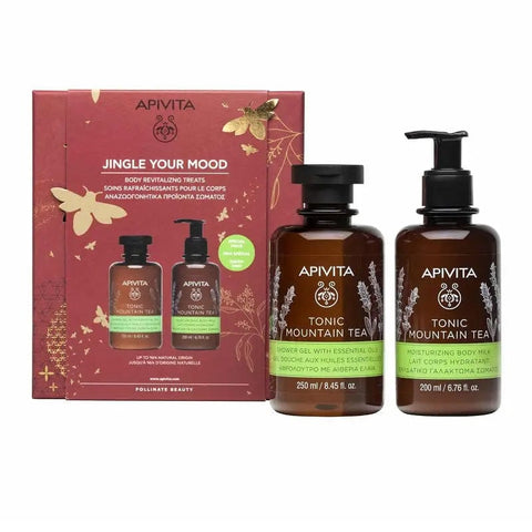 Jag Couture London Apitiva Revitalising Body Treatment Set with two pieces for nourishing and rejuvenating skin care.