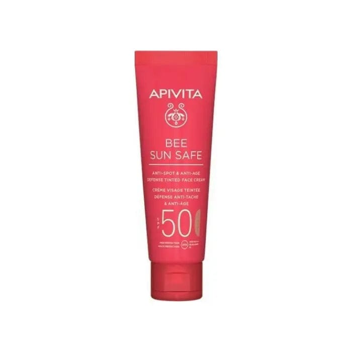 Jag Couture London - New York Apivita Bee Sun Anti-Spot &amp; Anti-Age Defense Tinted Face Cream SPF50 50ml