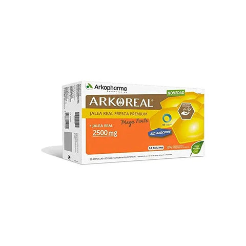 Arkoharma Arkoreal Royal Jelly 2500mg Bio in 20 ampoules, natural supplement by Jag Couture London New York