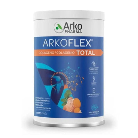 Arkopharma Arkoflex Total Collagen 390g container, dietary supplement with collagen, from Jag Couture London-New York.