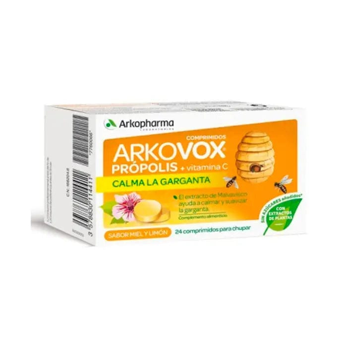 Jag Couture London - New York Arkopharma Arkovox Propolis + Vitamin C 24 Honey-Lemon Tablets