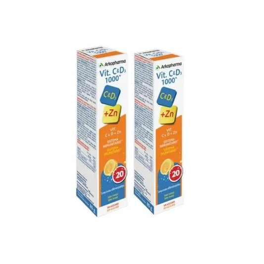 Jag Couture London - New York Arkopharma Vitamin C and D3 1000mg 2x20 Tablets