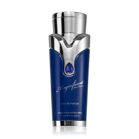 Armaf Magnificent Pour Homme Eau De Parfum 100ml spray, stylish bottle, elegant fragrance for men, by Jag Couture London New York