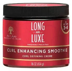 Jag Couture London As I Am Long and Luxe Curl Enriching Smoothie in 454g jar, showcasing the product's rich texture and packaging.