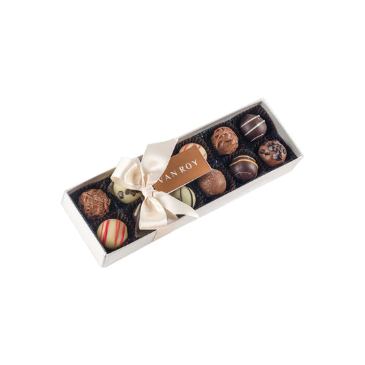 Jag Couture London - New York Assorted truffle selection in grey base with cello lid, ribbon and tag