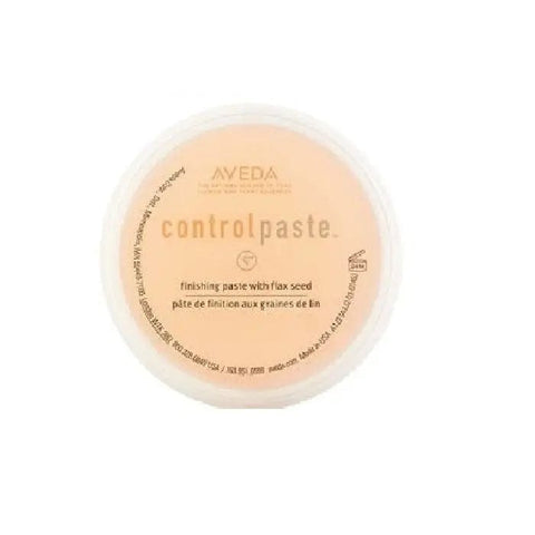 Aveda Control Paste Finishing Paste in 75ml jar, shown with packaging, for flexible styling and hold, by Jag Couture London New York.