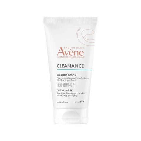 Avène Cleanance 3-in-1 Detox Mask by Jag Couture London, featuring 50ml of clay-based skincare for blemish-prone skin.