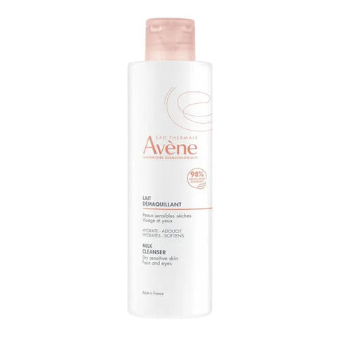 Jag Couture London New York Avène Cleansing Milk Make-up Remover 200ml bottle, gentle skincare for removing makeup and impurities.