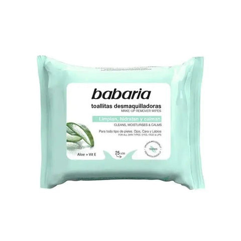 Jag Couture London New York Babaria Aloe Vera Facial Cleansing Wipes, 25 units, soft wipes for gentle skin cleansing